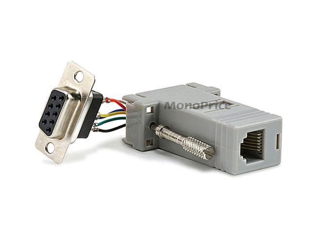 Monoprice DB9 Female to RJ-12 Modular Adaptor