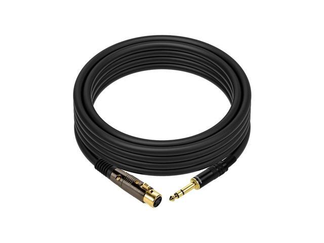 Monoprice 15ft Premier Series XLR Female to 1/4in TRS Male Cable, 16AWG (Gold Plated)