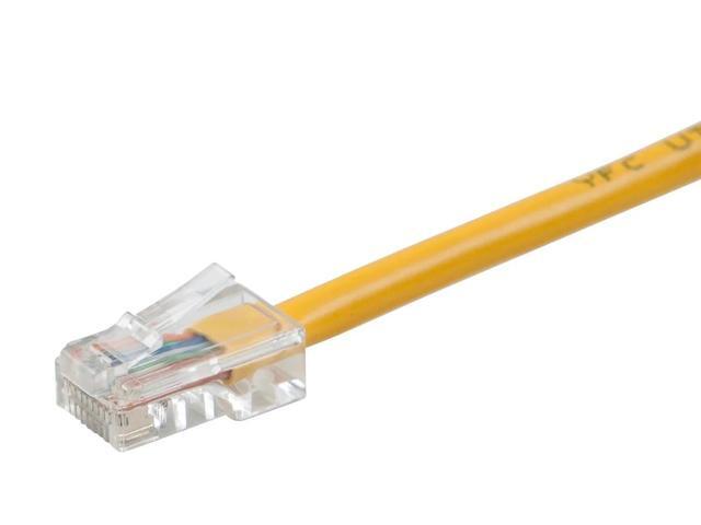 Monoprice Cat6 Ethernet Patch Cable - 1 Feet - Yellow, RJ45, Stranded, 550Mhz, UTP, Pure Bare Copper Wire, 24AWG - Zeroboot Series