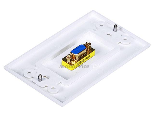 Monoprice 1-Port SVGA Coupler Female/Female Wall Plate - Gold Plated