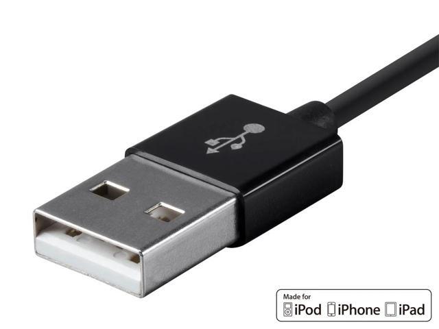 Monoprice Select Series Apple MFi Certified Lightning to USB Charge & Sync Cable - 3 Feet - Black for iPhone X, 8, 8 Plus, 7, 7 Plus, 6, 6 Plus, 5S