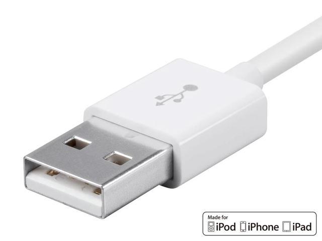 Monoprice Apple MFi Certified Lightning to USB Charge & Sync Cable - 6 Feet - White iPhone X, 8, 8 Plus, 7, 7 Plus, 6, 6 Plus, 5S - Select Series