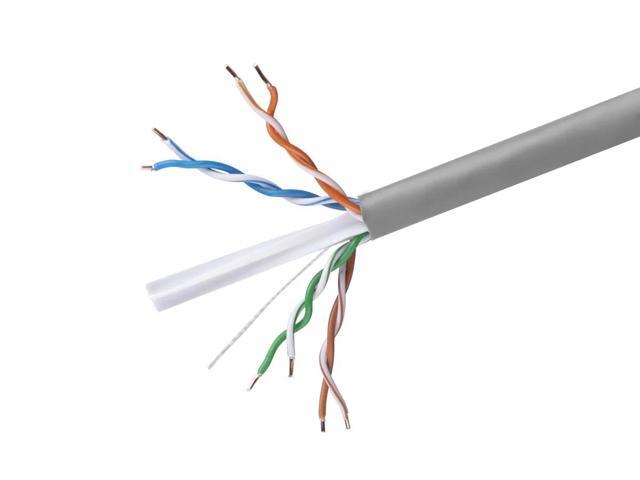 Monoprice Cat6 Ethernet Bulk Cable - Network Internet Cord - Solid, 500Mhz, UTP, CMR, Riser Rated, Pure Bare Copper Wire, 23AWG, 1000ft, Gray