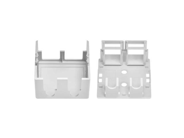 Monoprice 2-port Keystone Surface Mount Box - White