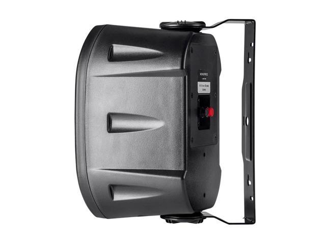 Monoprice 6.5-inch Weatherproof 2-Way Speakers with Wall Mount Bracket (Pair Black)