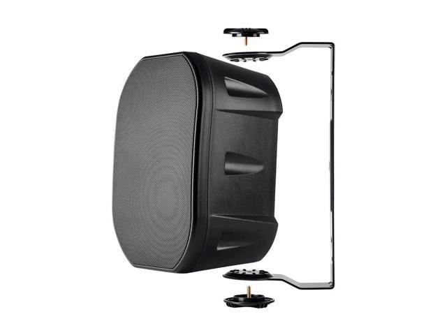 Monoprice 6.5-inch Weatherproof 2-Way Speakers with Wall Mount Bracket (Pair Black)