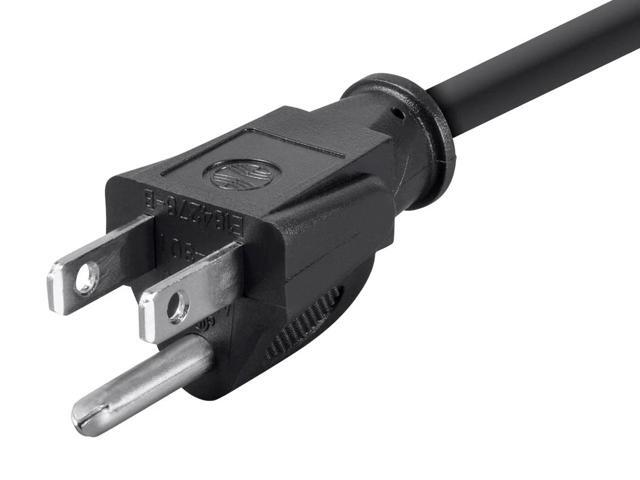 Monoprice Power Cord - 3 Feet - Black NEMA 5-15P to IEC 60320 C5, 18AWG, 10A/1250W, 3-Prong