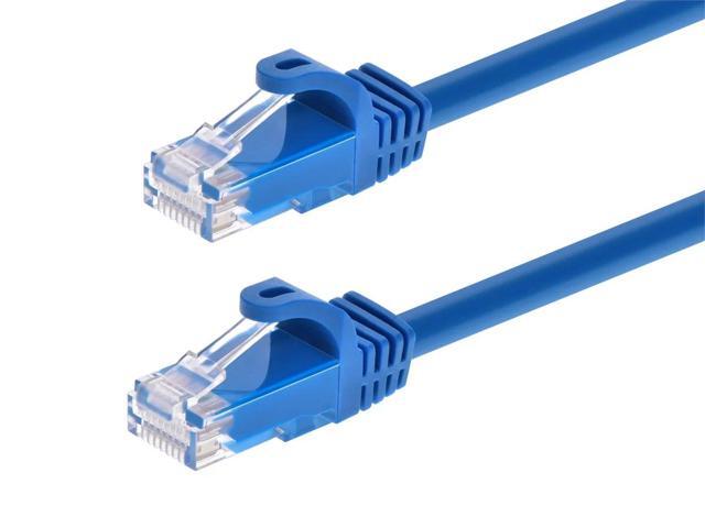 Monoprice Cat5e Ethernet Patch Cable - 30 Feet - Blue Network Internet Cord - Snagless RJ45, Stranded, 350Mhz, UTP, Pure Bare Copper Wire, 24AWG...