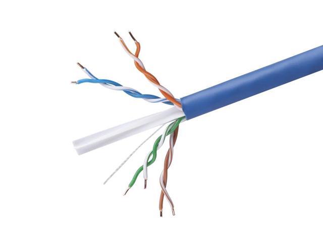 Monoprice Cat6 Ethernet Bulk Cable - Network Internet Cord - Solid, 500Mhz, UTP, CMR, Riser Rated, Pure Bare Copper Wire, 23AWG, 1000ft, Blue