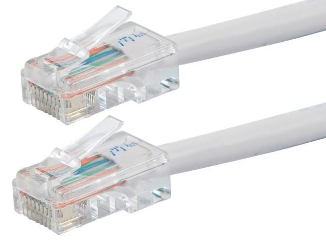 Monoprice Cat6 Ethernet Patch Cable - 1 Feet - White, RJ45, Stranded, 550Mhz, UTP, Pure Bare Copper Wire, 24AWG - Zeroboot Series