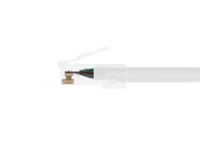 Monoprice Cat6 Ethernet Patch Cable - 0.5 Feet - White, RJ45, Stranded, 550Mhz, UTP, Pure Bare Copper Wire, 24AWG - Zeroboot Series
