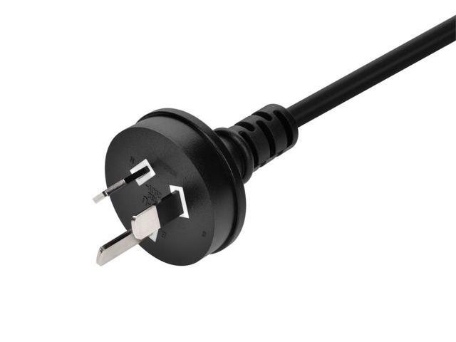 Monoprice Power Cord - 6 Feet - Black AS/NZS 3112 (Australia/New Zealand) to IEC 60320 C13, 18 AWG, 5A/1250W, 250V
