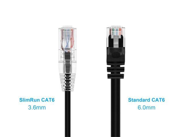 Monoprice Cat6 Ethernet Patch Cable - 20 Feet - Black Network Internet Cord - Snagless RJ45 Stranded 550MHz UTP CMR Riser Rated Pure Bare Copper...