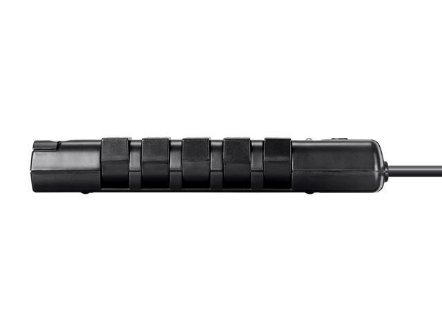 Monoprice 10 Outlet Rotating Surge Protector Power Block / Strip - 8 Feet - Black 2880 Joules, Heavy Duty Cord