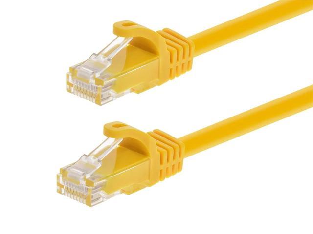 Monoprice Cat5e Ethernet Patch Cable - 10 Feet - Yellow Network Internet Cord - RJ45, Stranded, 350Mhz, UTP, Pure Bare Copper Wire, 24AWG -...