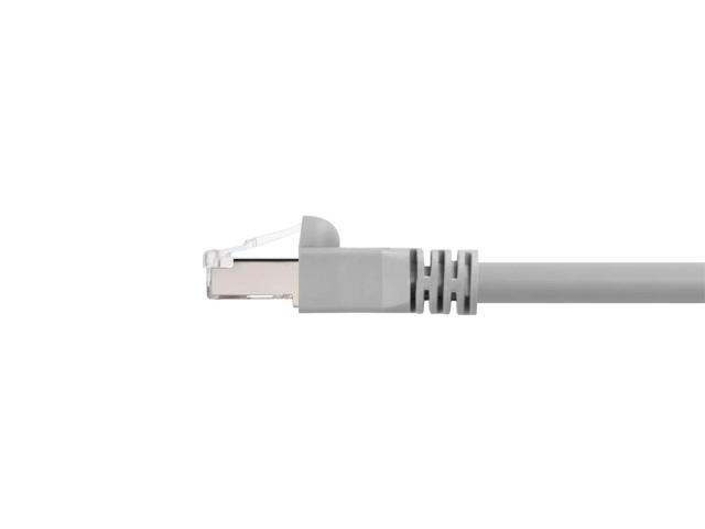 Monoprice Cat5e Ethernet Patch Cable - 15 Feet - Gray Network Internet Cord - RJ45, Stranded, 350Mhz, STP, Pure Bare Copper Wire, 24AWG