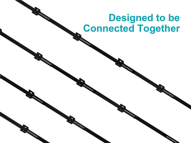 Monoprice Hook and Loop Fastening Cable Ties, 6in, 100 pcs/pack, Black