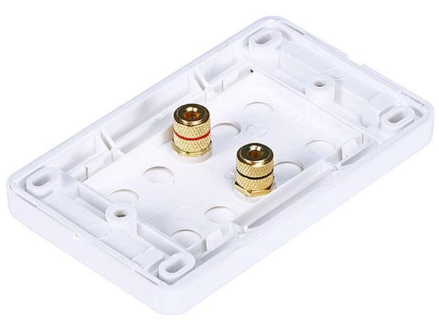 Monoprice High Quality Banana Binding Post Wall Plate For 1 Speaker - Coupler Type