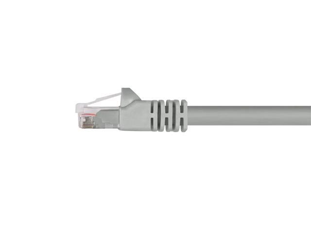 Monoprice Cat5e Ethernet Patch Cable - 7 Feet - Gray Network Internet Cord - RJ45, Stranded, 350Mhz, UTP, Pure Bare Copper Wire, Crossover, 24AWG