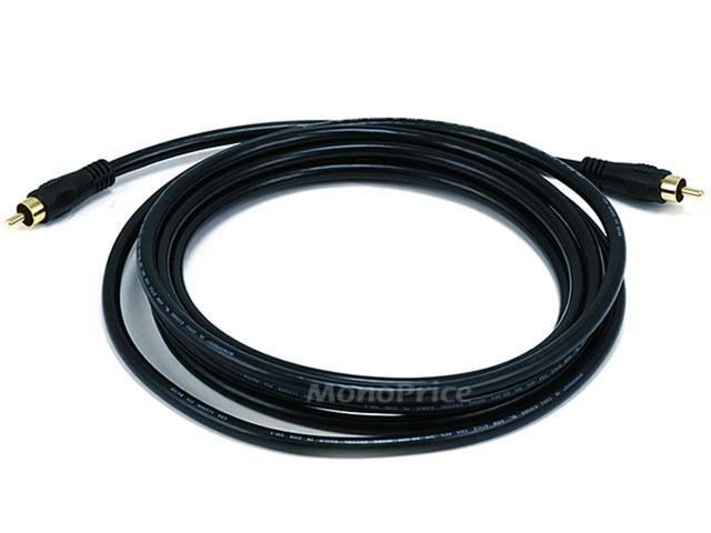 Monoprice 10ft Coaxial Audio/Video RCA Cable M/M RG59U 75ohm (for S/PDIF, Digital Coax, Subwoofer, and Composite Video)