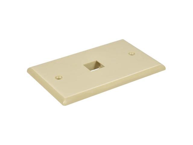 Monoprice Ivory, Wall Plate, Plastic, Number of Gangs 1, Blank, Keystone
