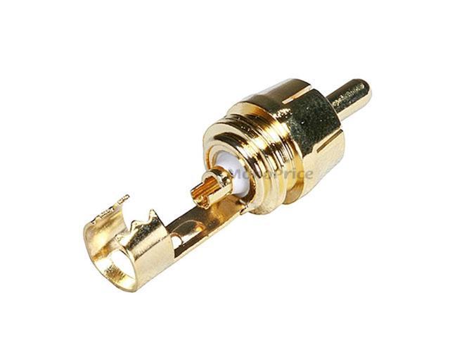 Monoprice Gold Plated RCA Plug Metal Connector Body