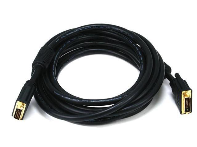 Monoprice 15ft 28AWG CL2 Dual Link DVI-D Cable - Black
