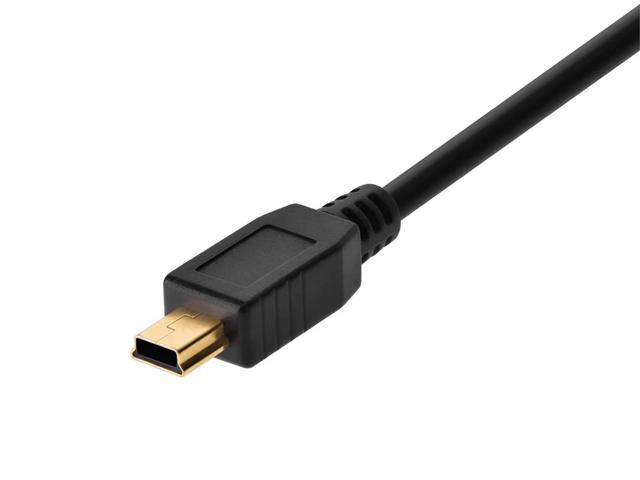 Monoprice USB/Lightning Cable - 15 Feet - Black USB-A to Mini-B, 5-Pin, 28AWG conductors