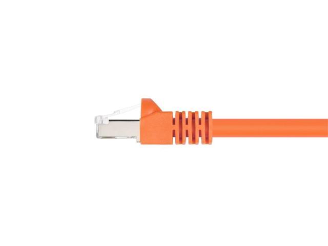 Monoprice Cat6A Ethernet Patch Cable - 3 Feet - Orange Network Internet Cord - RJ45, 550Mhz, STP, Pure Bare Copper Wire, 10G, 26AWG