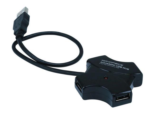 Monoprice 4-Port USB 2.0 Hub Black (106631)