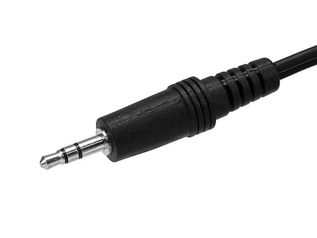 Monoprice Audio/Stereo Cable - 6 Feet - Black 3.5mm Stereo Plug/2 RCA Jack, Mp3 Player/Phone Headphone Output to Home Audio System