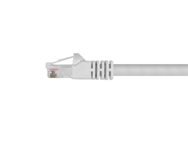 Monoprice Cat6 Ethernet Patch Cable - Network Internet Cord - RJ45, Stranded, 550Mhz, UTP, Pure Bare Copper Wire, 24AWG, 7ft, White