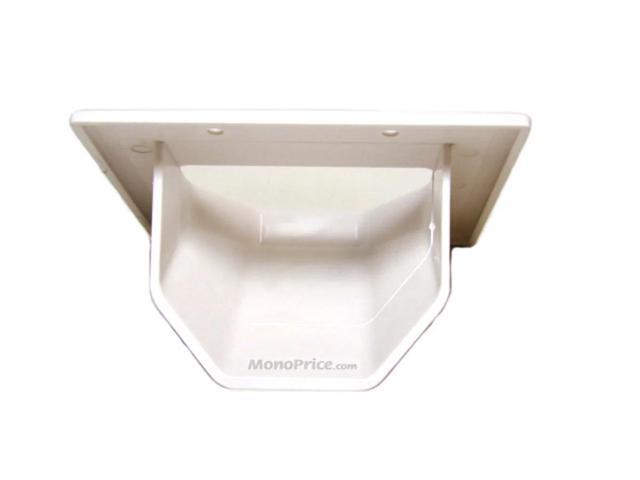 Monoprice 2-Gang Recessed Low Voltage Cable Wall Plate - White
