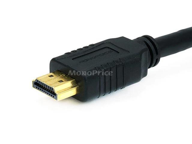 Monoprice 4K HDMI Cable - 3 Feet - Black High Speed, 4k@24Hz, HDR, 18Gbps, YUV 4:4:4, 28AWG, Compatible with UHD TV and More - Select Series