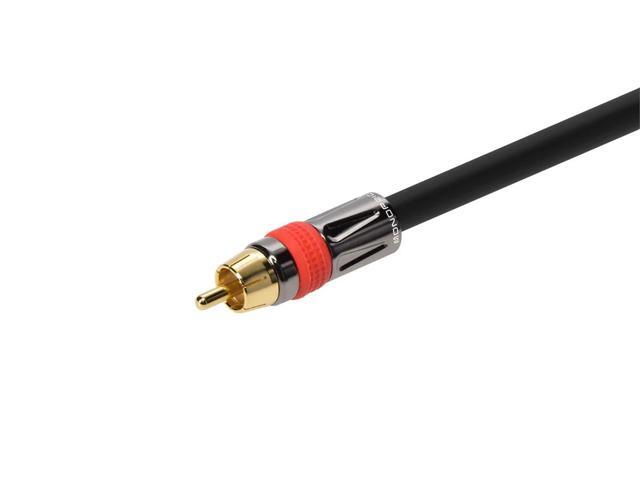 Monoprice 3ft High-quality Coaxial Audio/Video RCA CL2 Rated Cable M/M RG6U 75ohm Gold connector (for S/PDIF, Digital Co