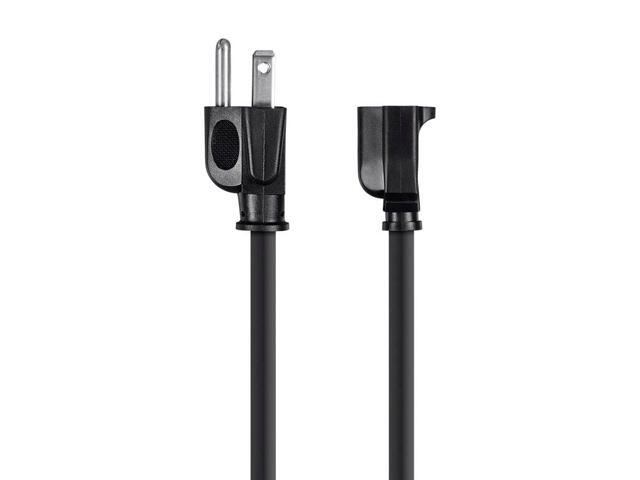 Monoprice 3-Prong Extension Cord - 15 Feet - Black NEMA 5-15P to NEMA 5-15R, 16AWG, 13A