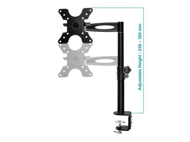 Monoprice 2-Way Adjustable Tilting Desk Mount Bracket - Black For 13-30 Inch Monitors