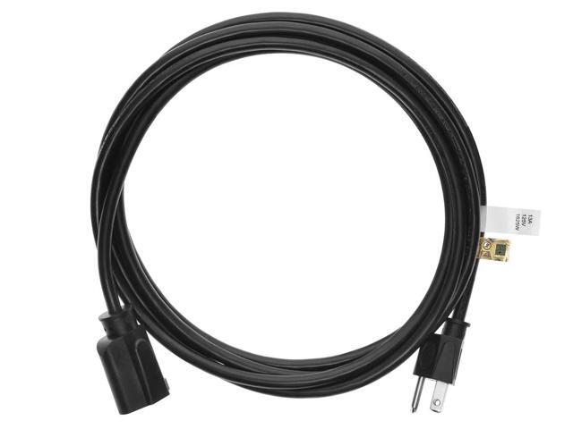 Monoprice 3-Prong Extension Cord - 10 Feet - Black NEMA 5-15P to NEMA 5-15R, 16AWG, 13A