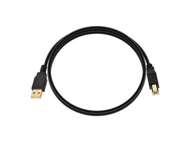 Monoprice USB 2.0 Cable - 3 Feet - Black USB Type-A Male to USB Type-B Male, 28/24AWG, Gold Plated