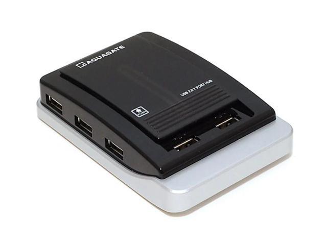Monoprice USB 2.0 USB Hub, Number of Ports 7 Black Plastic 5328