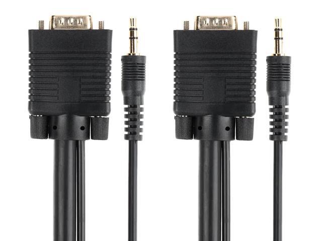 Monoprice Super VGA Cable - 25 Feet - HD15 Male/Male with Stereo Audio and Triple Shielding (Gold Plated)