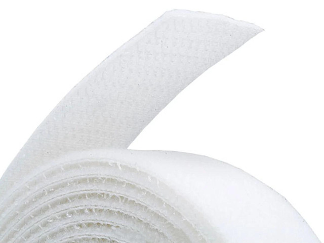Hook & Loop Fastening Tape, 3/4-inch Wide, 5 yards/Roll - White