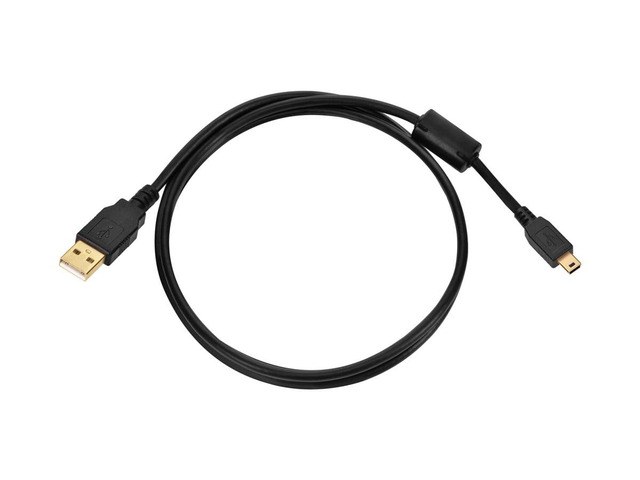 Monoprice USB 2.0 Cable - 3 Feet - Black USB Type-A Male to USB Mini Type-B 5-Pin, 28/24AWG, Gold Plated For Digital Camera, Cell Phones, PDAs,...