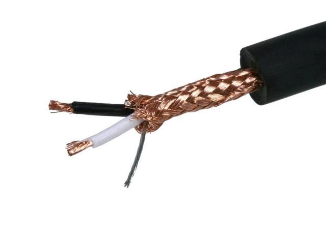 Monoprice Professional Microphone Bulk 16AWG Cable Cord - 500 Feet - Black 8.0mm With High-Purity, Oxygen Free Copper Conductors, Braided Copper...