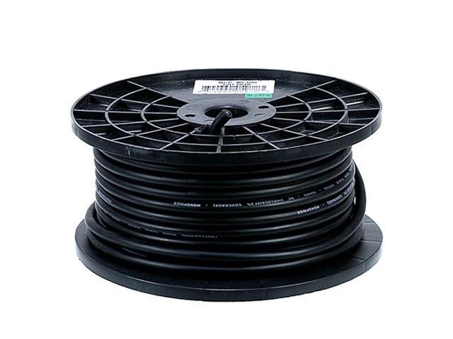 Monoprice Professional Microphone Bulk 16AWG Cable Cord - 100 Feet - Black 8.0mm With High-Purity, Oxygen Free Copper Conductors, Braided Copper...