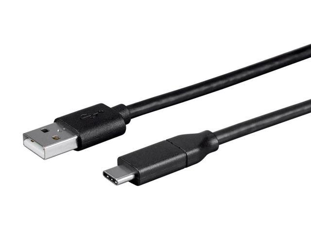 Monoprice USB C to USB A 2.0 Cable - 0.5 Meter (1.6 Feet) - Black Fast Charging, High Speed, 480Mbps, 3A, 26AWG, Type C, Compatible with Samsung...