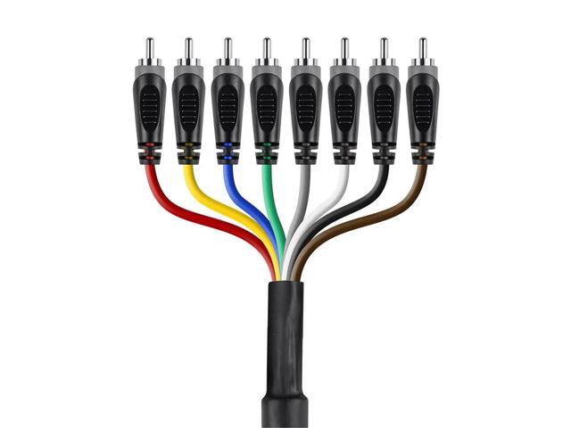 Monoprice 8-Channel 1/4 Inch TS Male to 1/4 Inch TS Male Snake 26AWG Cable C/d - 20 Feet With 8 Balanced Mono / Unbalanced Stereo Lines
