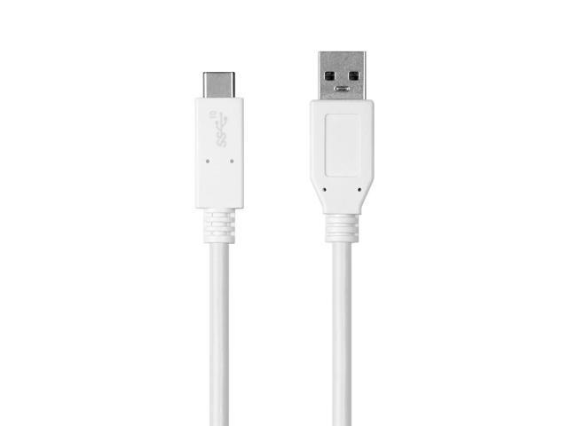 Monoprice USB C to USB A 3.1 Gen 2 Cable - 1 Meter (3.3 Feet) - White Fast Charging, 10Gbps, 3A, 30AWG, Type C, Compatible with Xbox One / VR /...