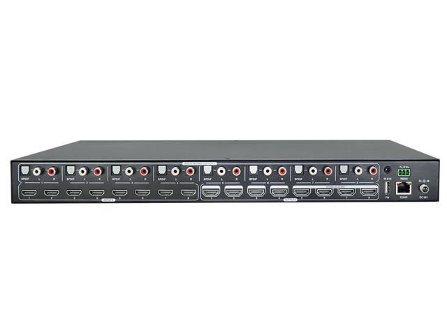 Monoprice Blackbird 4K 8x8 HDMI Matrix Switch with HDMI 2.0, Supports HDR, 18Gbps, 4K@60Hz YCbCr 4:4:4, 8 S/PDIF Outputs, HDCP 2.2