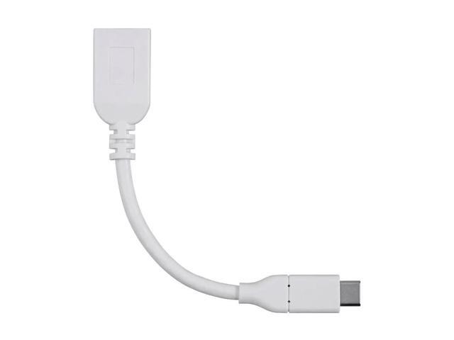 Monoprice USB C to USB A Female 3.1 Gen 1 Extension Cable - 0.5 Feet - White Fast Charging, 5Gbps, 3A, 30AWG, Type C - Essentials Series
